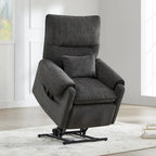 Fauteuil releveur inclinable électrique multiposition avec chaleur et massage – Tissu chenille