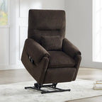 Fauteuil releveur inclinable électrique multiposition avec chaleur et massage – Tissu chenille