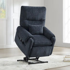 Fauteuil releveur inclinable électrique multiposition avec chaleur et massage – Tissu chenille