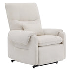 Fauteuil releveur inclinable électrique multiposition avec chaleur et massage – Tissu chenille