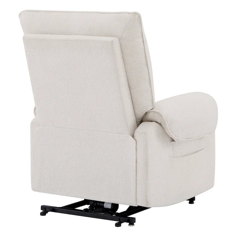 Fauteuil releveur inclinable électrique multiposition avec chaleur et massage – Tissu chenille