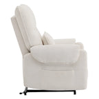 Fauteuil releveur inclinable électrique multiposition avec chaleur et massage – Tissu chenille