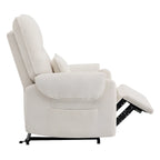 Fauteuil releveur inclinable électrique multiposition avec chaleur et massage – Tissu chenille