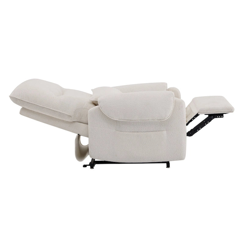 Fauteuil releveur inclinable électrique multiposition avec chaleur et massage – Tissu chenille