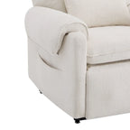 Fauteuil releveur inclinable électrique multiposition avec chaleur et massage – Tissu chenille