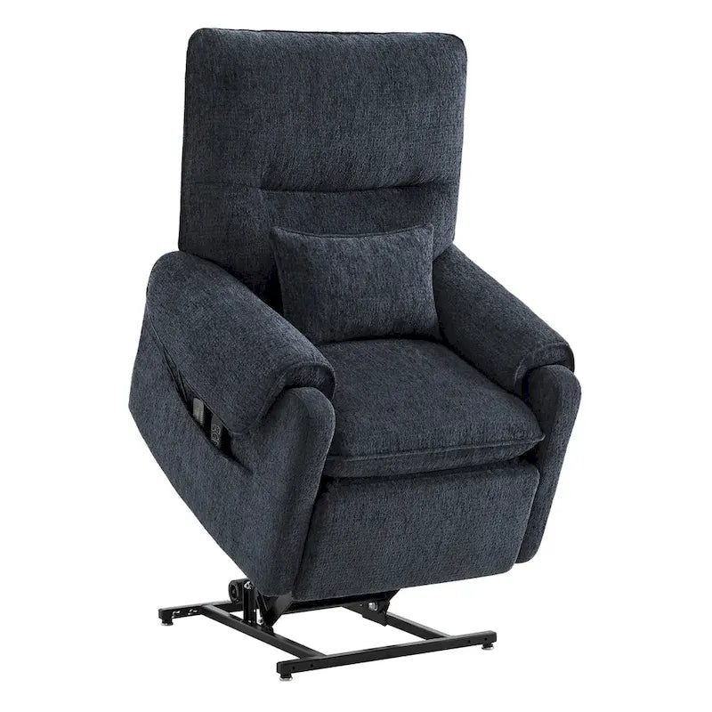 Fauteuil releveur inclinable électrique multiposition avec chaleur et massage – Tissu chenille