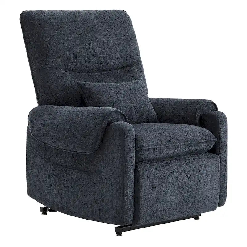 Fauteuil releveur inclinable électrique multiposition avec chaleur et massage – Tissu chenille