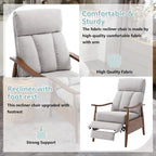 Adjustable Recliner Lounge Armchair with Footrest – Linen, Leather or Microsuede