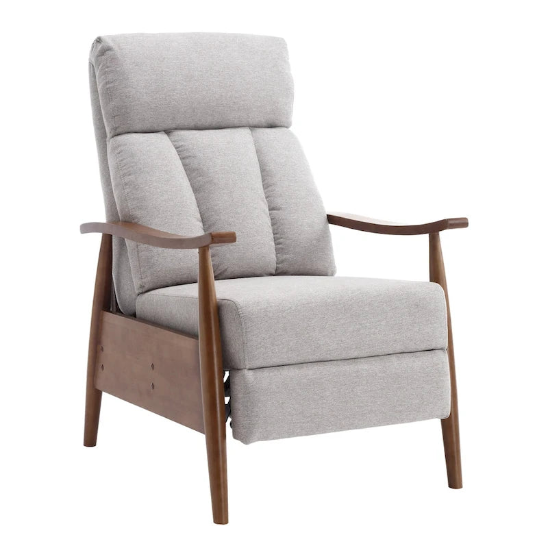 Adjustable Recliner Lounge Armchair with Footrest – Linen, Leather or Microsuede