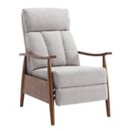 Adjustable Recliner Lounge Armchair with Footrest – Linen, Leather or Microsuede