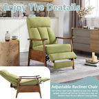 Adjustable Recliner Lounge Armchair with Footrest – Linen, Leather or Microsuede