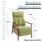 Adjustable Recliner Lounge Armchair with Footrest – Linen, Leather or Microsuede