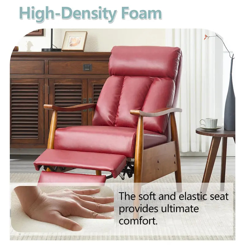 Adjustable Recliner Lounge Armchair with Footrest – Linen, Leather or Microsuede