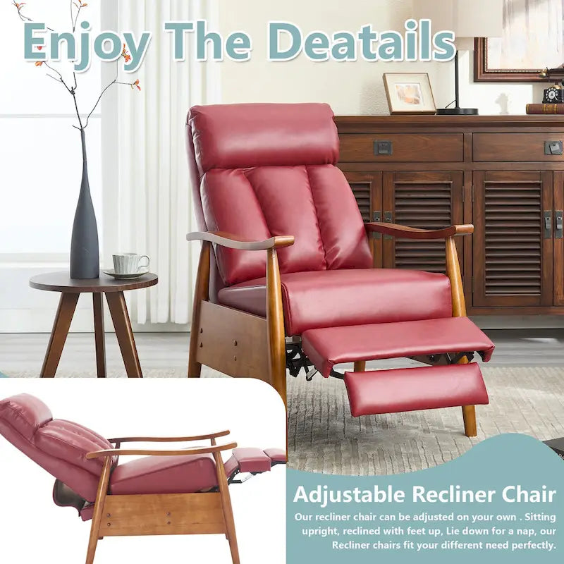 Adjustable Recliner Lounge Armchair with Footrest – Linen, Leather or Microsuede