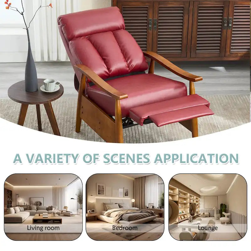 Adjustable Recliner Lounge Armchair with Footrest – Linen, Leather or Microsuede