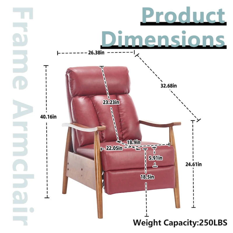 Adjustable Recliner Lounge Armchair with Footrest – Linen, Leather or Microsuede