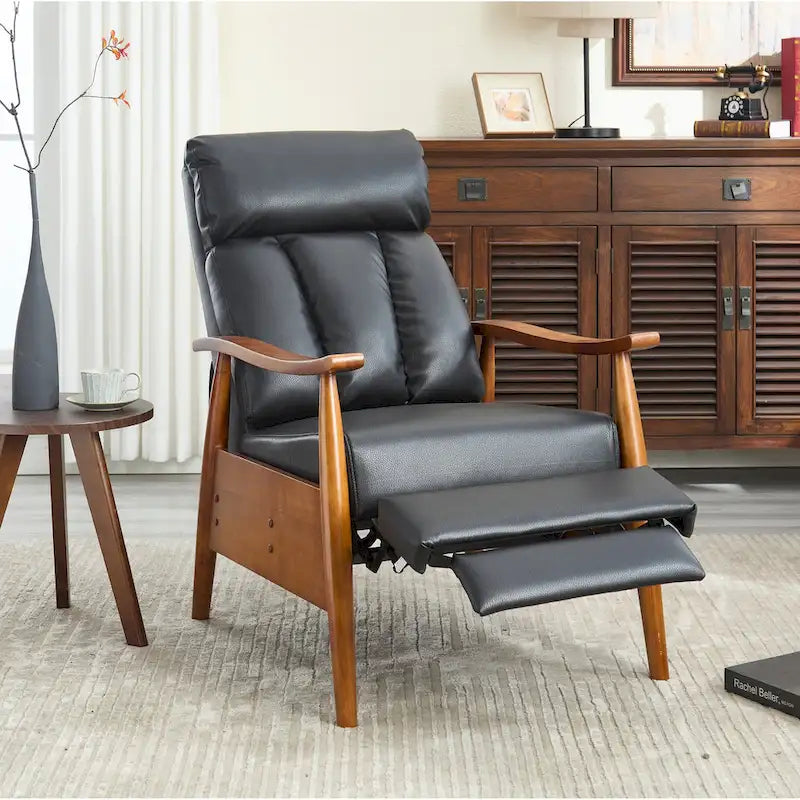 Adjustable Recliner Lounge Armchair with Footrest – Linen, Leather or Microsuede