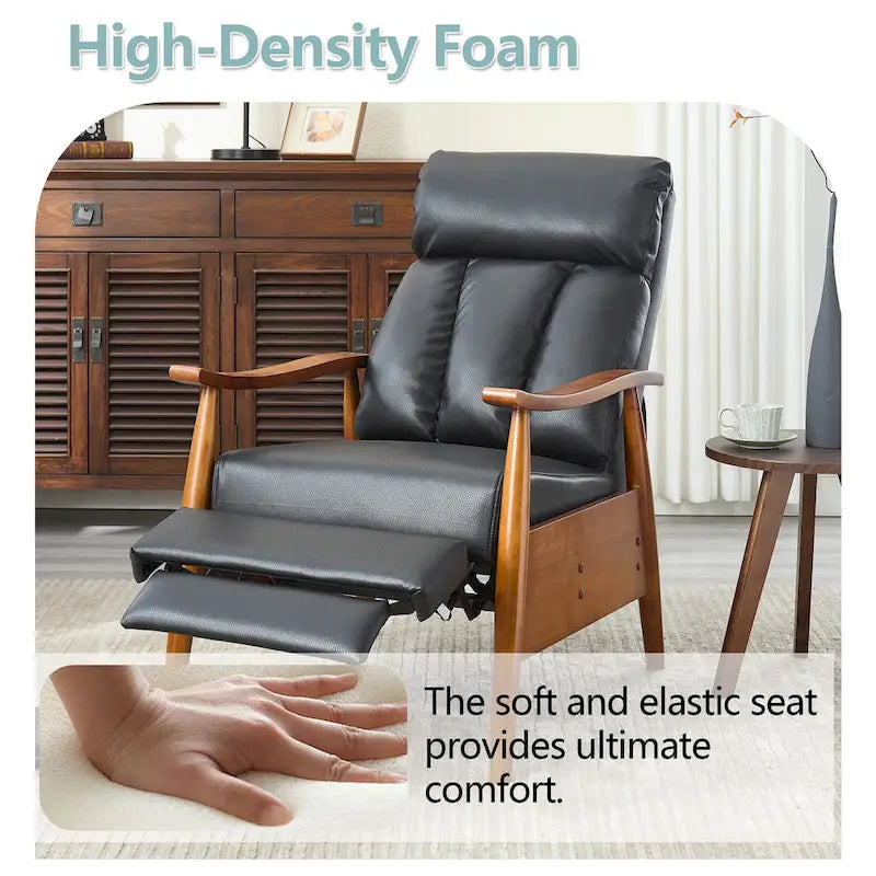 Adjustable Recliner Lounge Armchair with Footrest – Linen, Leather or Microsuede