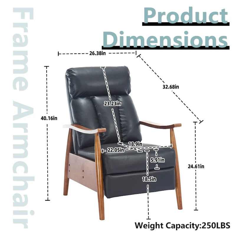 Adjustable Recliner Lounge Armchair with Footrest – Linen, Leather or Microsuede