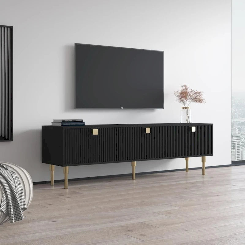 Modern TV Stand Console Cabinet – Fits Up to 80" TVs, EU-Made