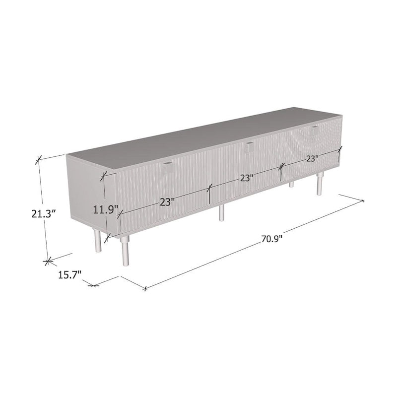 Meuble TV Console Moderne – Convient aux TV jusqu'à 80", Fabriqué en UE