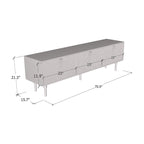 Meuble TV Console Moderne – Convient aux TV jusqu'à 80", Fabriqué en UE