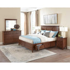 Transitional Storage Platform Bed with Cedar-Lined Drawers – Tuscan or White