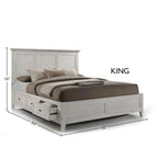 Transitional Storage Platform Bed with Cedar-Lined Drawers – Tuscan or White