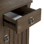 48W Small Computer Desk with Storage Hutch – Mission Style, 7 Finishes