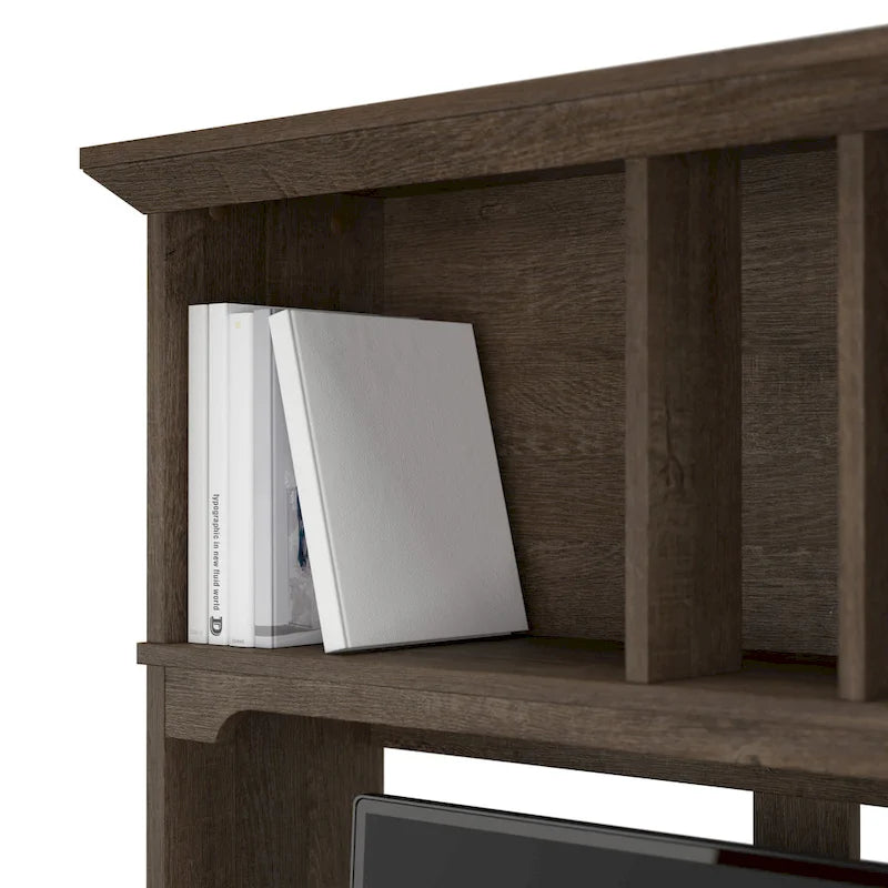 48W Small Computer Desk with Storage Hutch – Mission Style, 7 Finishes