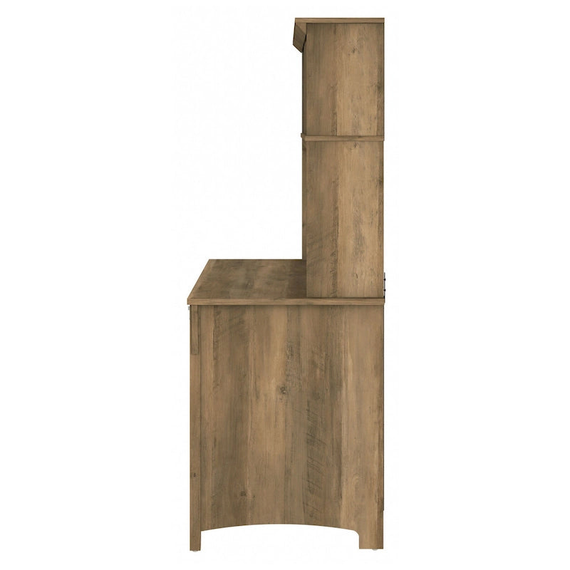 48W Small Computer Desk with Storage Hutch – Mission Style, 7 Finishes