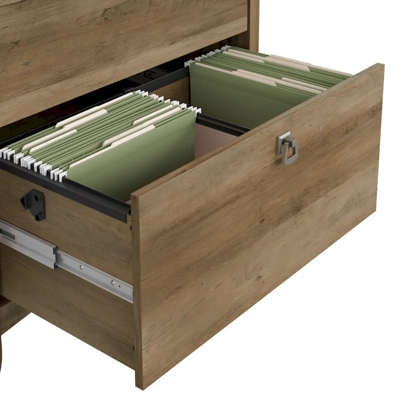 48W Small Computer Desk with Storage Hutch – Mission Style, 7 Finishes