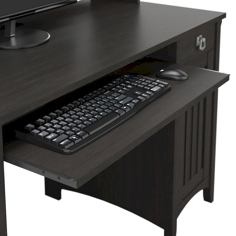 48W Small Computer Desk with Storage Hutch – Mission Style, 7 Finishes