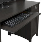 48W Small Computer Desk with Storage Hutch – Mission Style, 7 Finishes