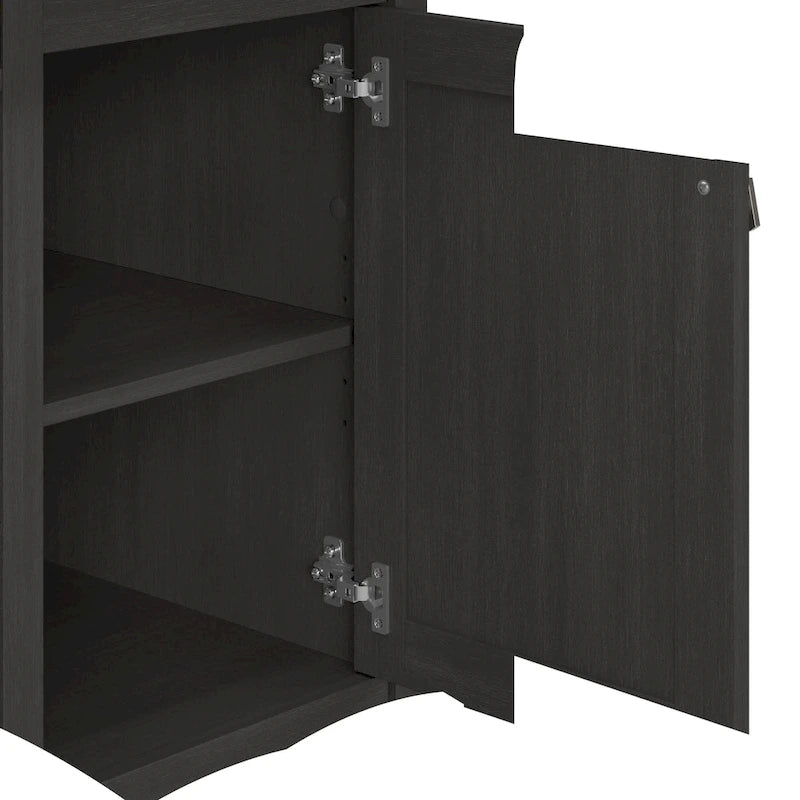 48W Small Computer Desk with Storage Hutch – Mission Style, 7 Finishes