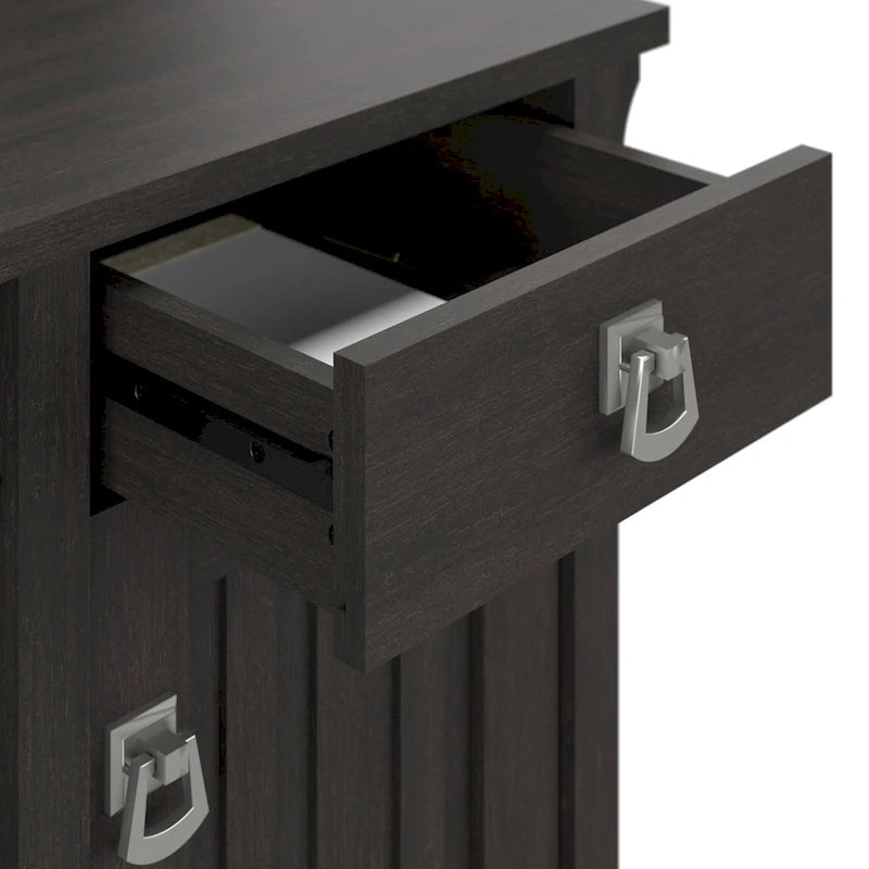 48W Small Computer Desk with Storage Hutch – Mission Style, 7 Finishes