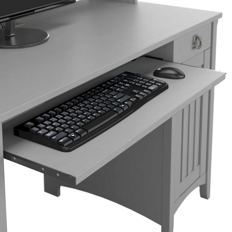 48W Small Computer Desk with Storage Hutch – Mission Style, 7 Finishes