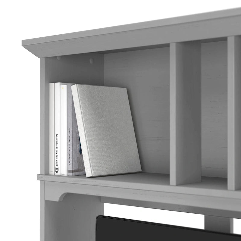 48W Small Computer Desk with Storage Hutch – Mission Style, 7 Finishes