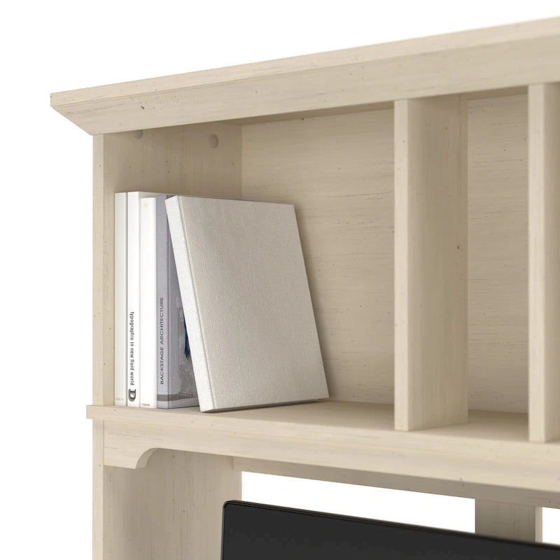 48W Small Computer Desk with Storage Hutch – Mission Style, 7 Finishes