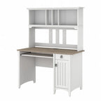 48W Small Computer Desk with Storage Hutch – Mission Style, 7 Finishes