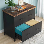 Classeur latéral, classeur à 2 tiroirs pour bureau à domicile