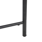 Cushioned X-Bench with Neutral Leather Seat – Minimalist Living Room Bench