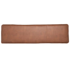 Cushioned X-Bench with Neutral Leather Seat – Minimalist Living Room Bench