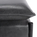 Cushioned X-Bench with Neutral Leather Seat – Minimalist Living Room Bench