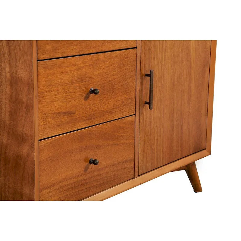Accent Cabinet in Mahogany Solids & Okoume Veneer – Acorn Finish, Fully Assembled