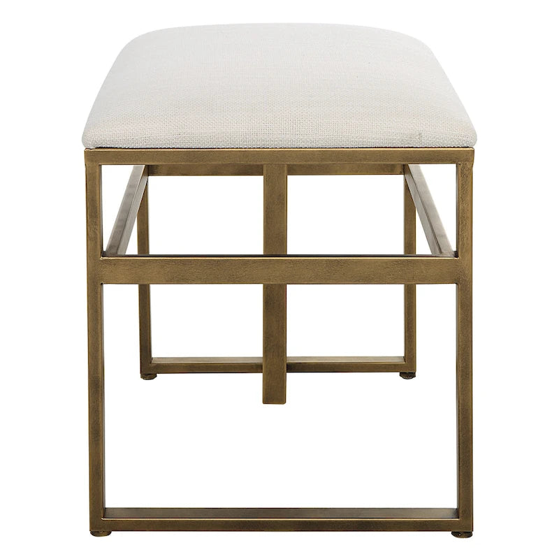 Modern Iron Bench - 15.75D x 25.25W x 19.25H