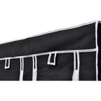 Armoire pliante portable avec porte à glissière – Noire, 43x18x69"