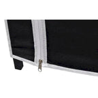 Armoire pliante portable avec porte à glissière – Noire, 43x18x69"