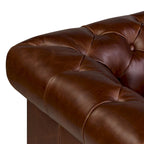 87" Chesterfield Sofa in Full-Grain Italian Leather – Diamond Tufted