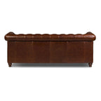 87" Chesterfield Sofa in Full-Grain Italian Leather – Diamond Tufted